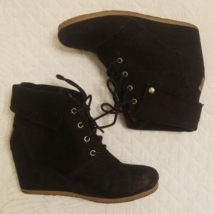 Mad Love Black Suede Lace Up Ankle Boots